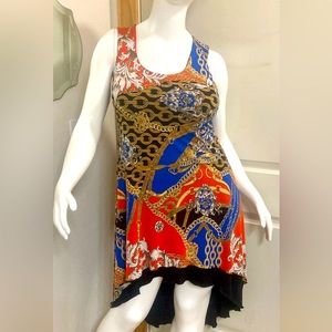 Joseph Ribkoff sleeveless hi-low summer dress